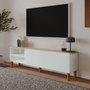 Hanah Home Soporte para TV River Blanco y Roble Zafiro